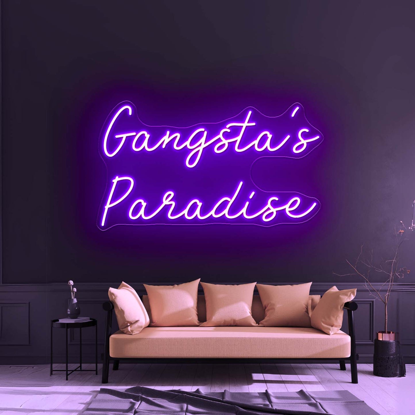 Gangstas Paradise Led Neon Signs For Wall Decor