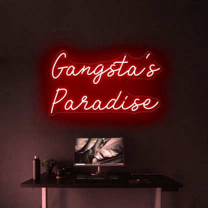 Gangstas Paradise Led Neon Signs For Wall Decor