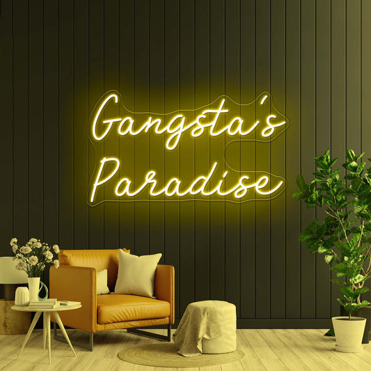 Gangstas Paradise Led Neon Signs For Wall Decor