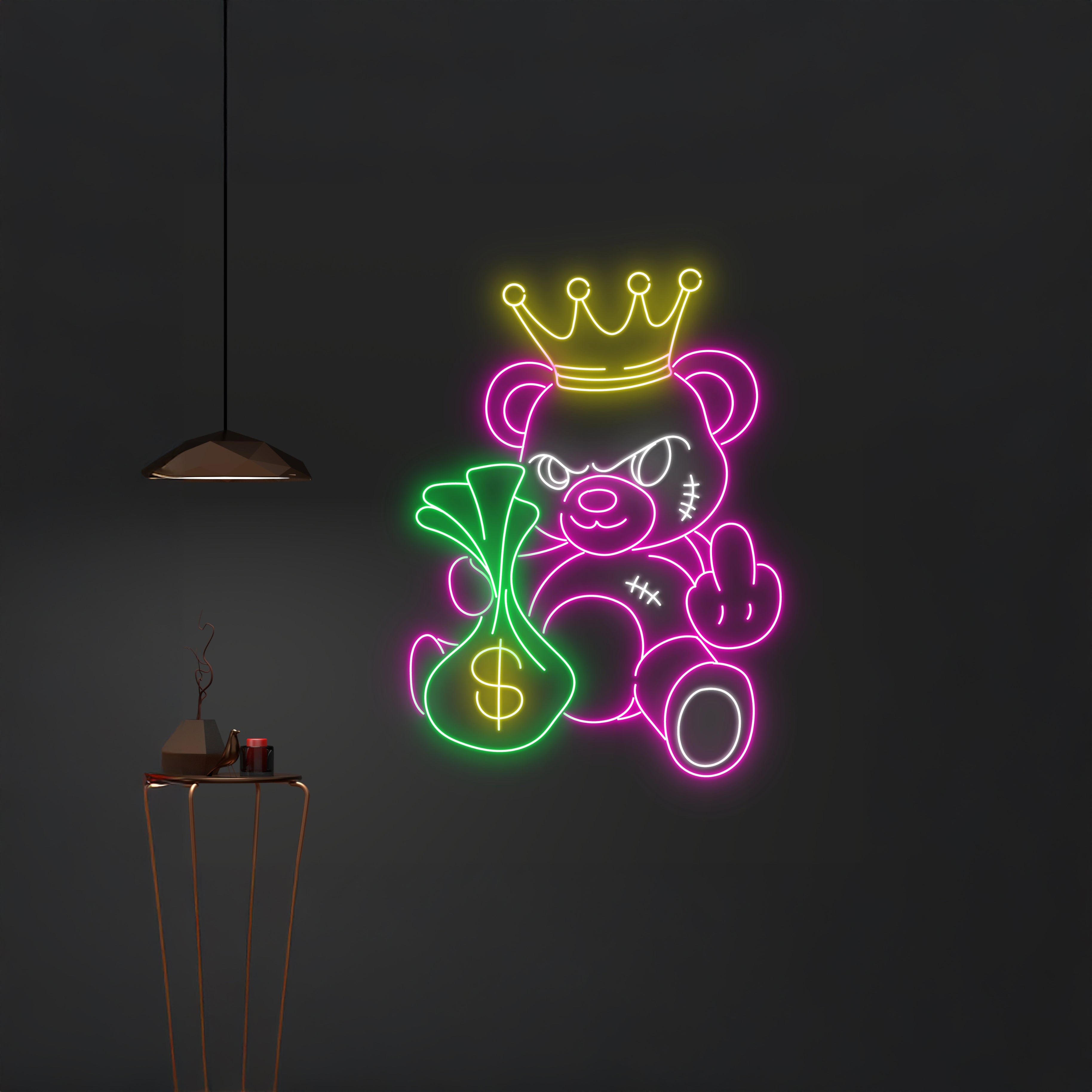 Gangster Bear Neon Light | Shineneon