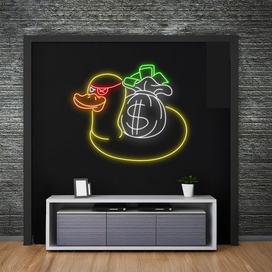 Gangster Duck Neon Light Wall Decor Light