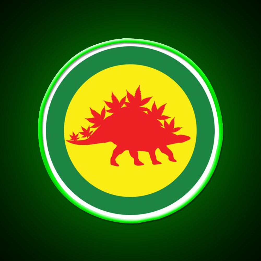 Ganjasaurus Hemp Inspired Green Leaf Led Neon Sign Rgb Color - LED neon sign view 8