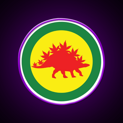 Ganjasaurus Hemp Inspired Green Leaf Led Neon Sign Rgb Color - Shineneon
