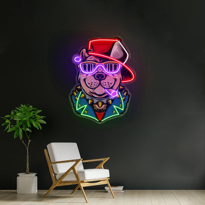 Ganster Dog Led Neon Sign Light Custom Led Signs