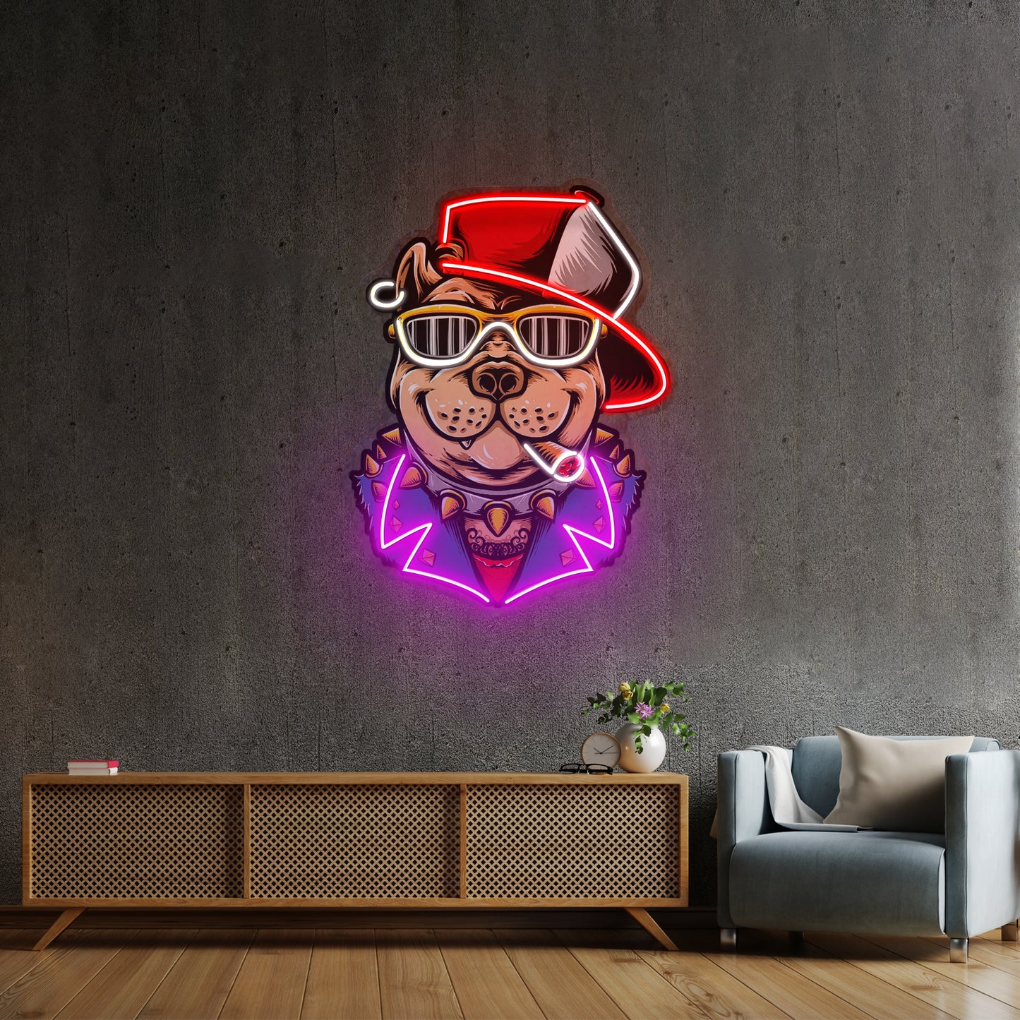 Ganster Dog Led Neon Sign Light Custom Led Signs