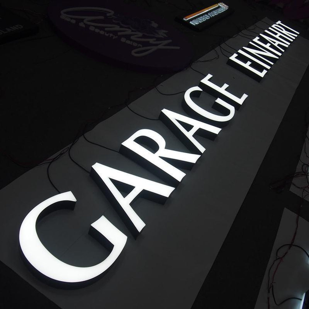 Garace Einfahrt 3D Frontlit Letters Metal Led Sign