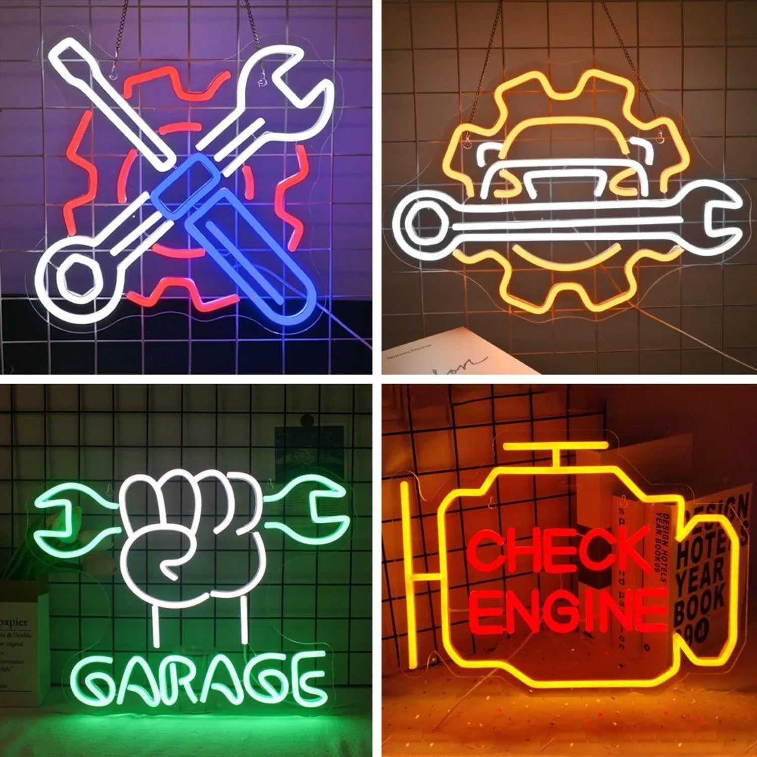 Garage Car Automotive Multicolor Tools Led Neon Sign For Repair Shop Decor | Shineneon