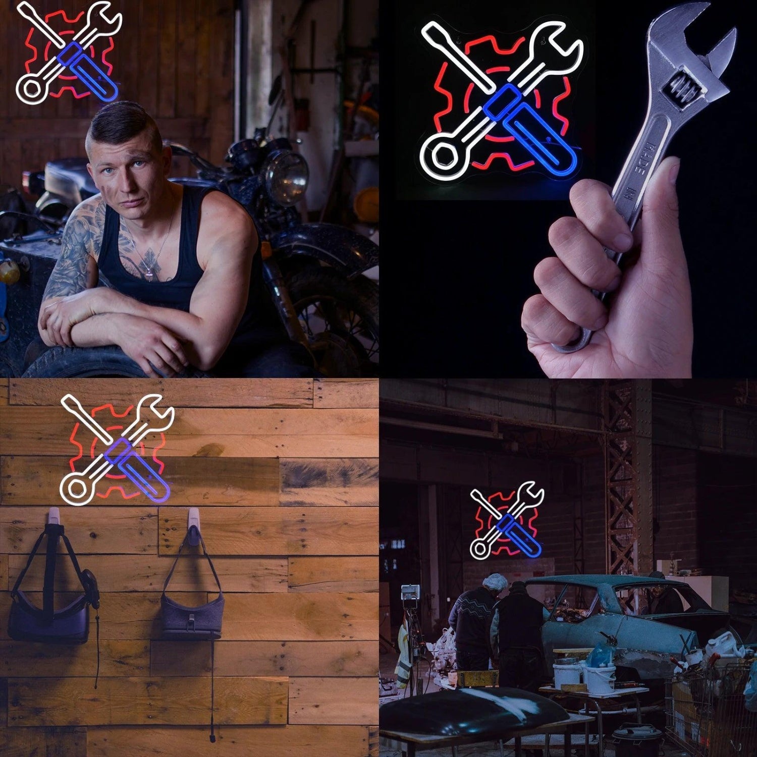 Garage Car Automotive Multicolor Tools Led Neon Sign For Repair Shop Decor | Shineneon