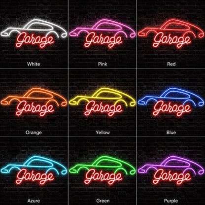 Garage Car Outline LED Neon Sign - Shineneon