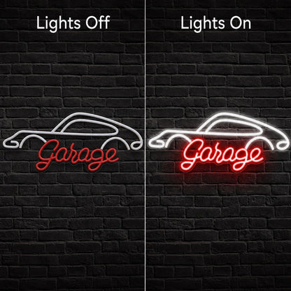 Garage Car Outline LED Neon Sign - Shineneon
