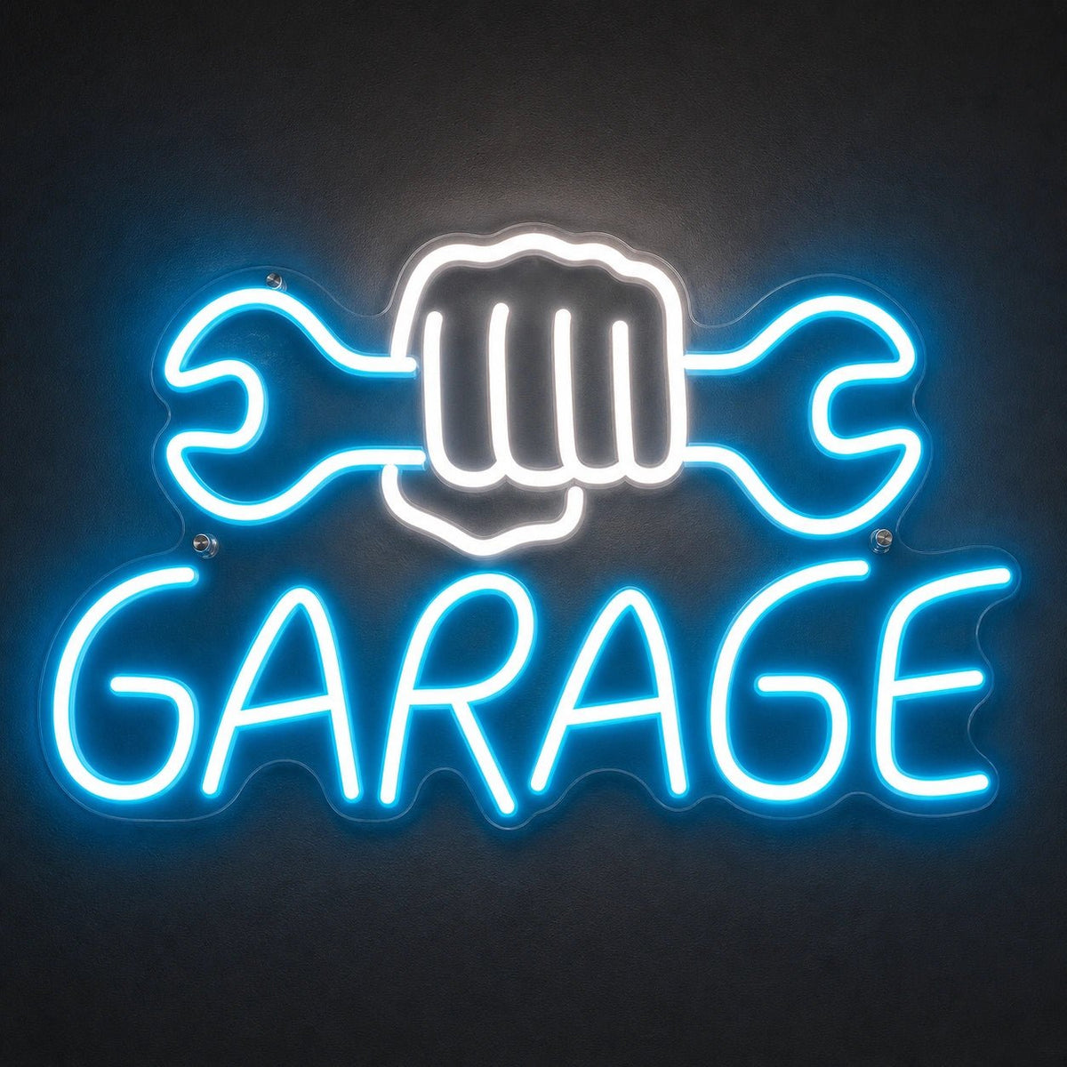 Garage Fist Holding Wrenches LED Neon Sign - Shineneon