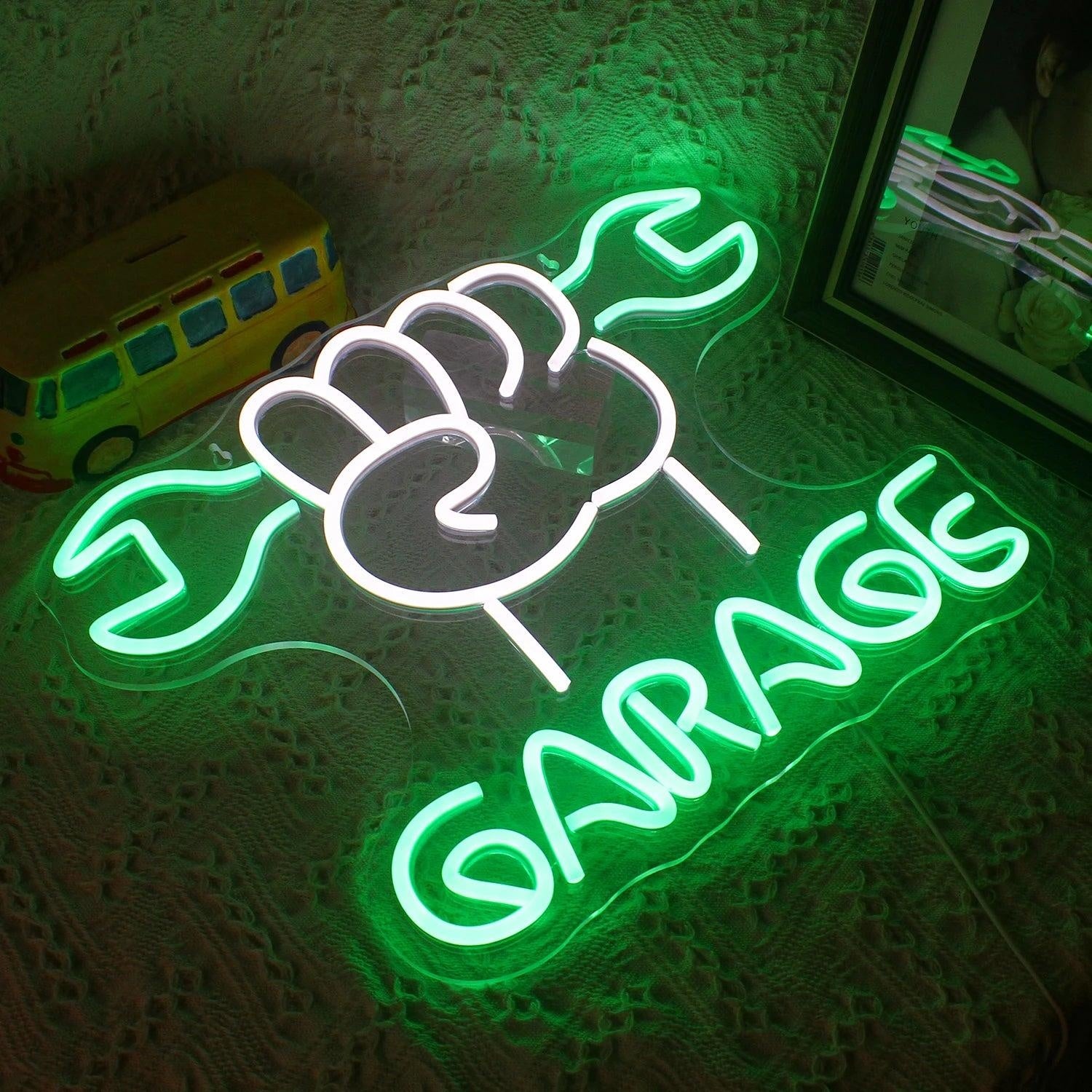 Garage Fist Wrenches Led Neon Sign For Auto Shop Decor | Shineneon