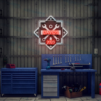 Garage Led Uv Neon Sign For Men Garage Sign Gift For Fathers Day | Shineneon