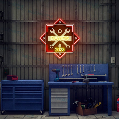 Garage Led Uv Neon Sign For Men Garage Sign Gift For Fathers Day | Shineneon