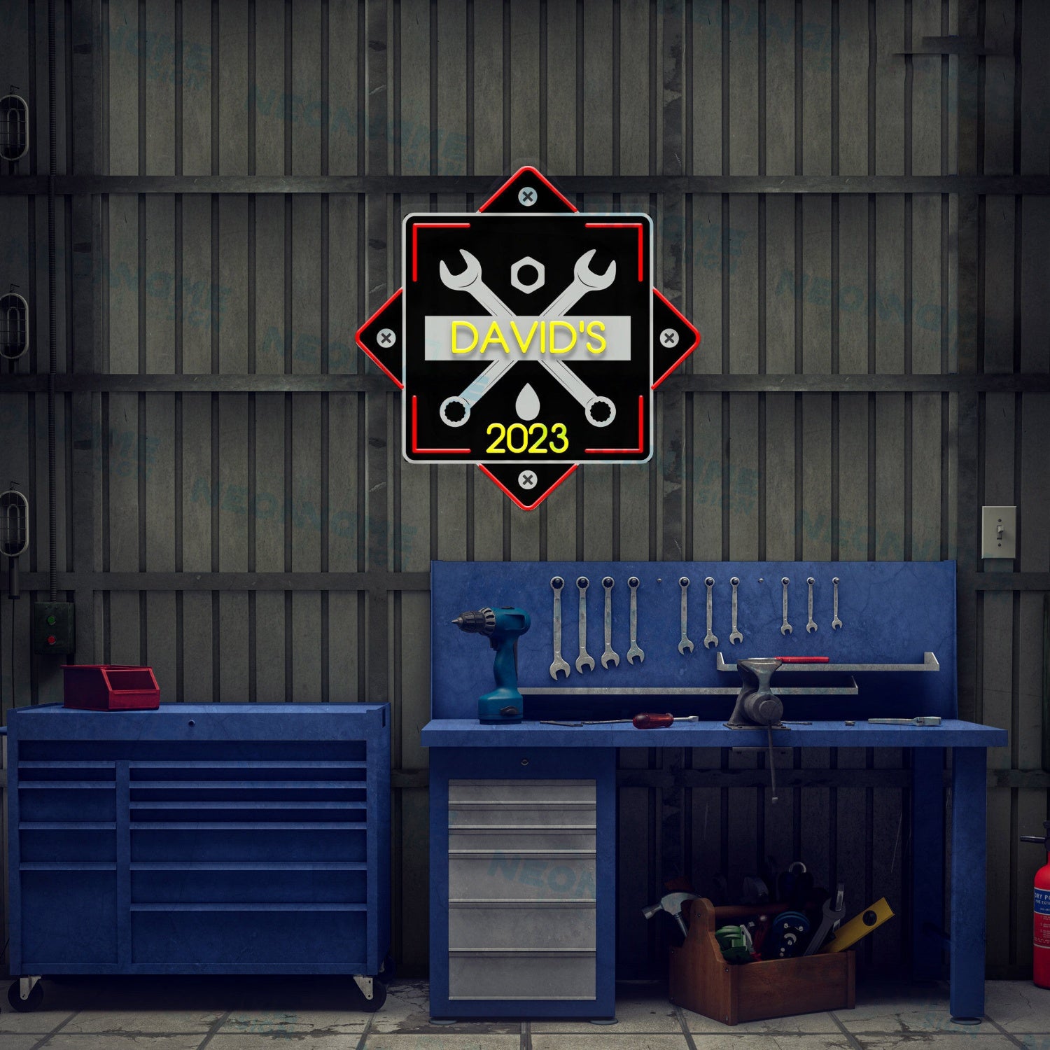 Garage Led Uv Neon Sign For Men Garage Sign Gift For Fathers Day | Shineneon