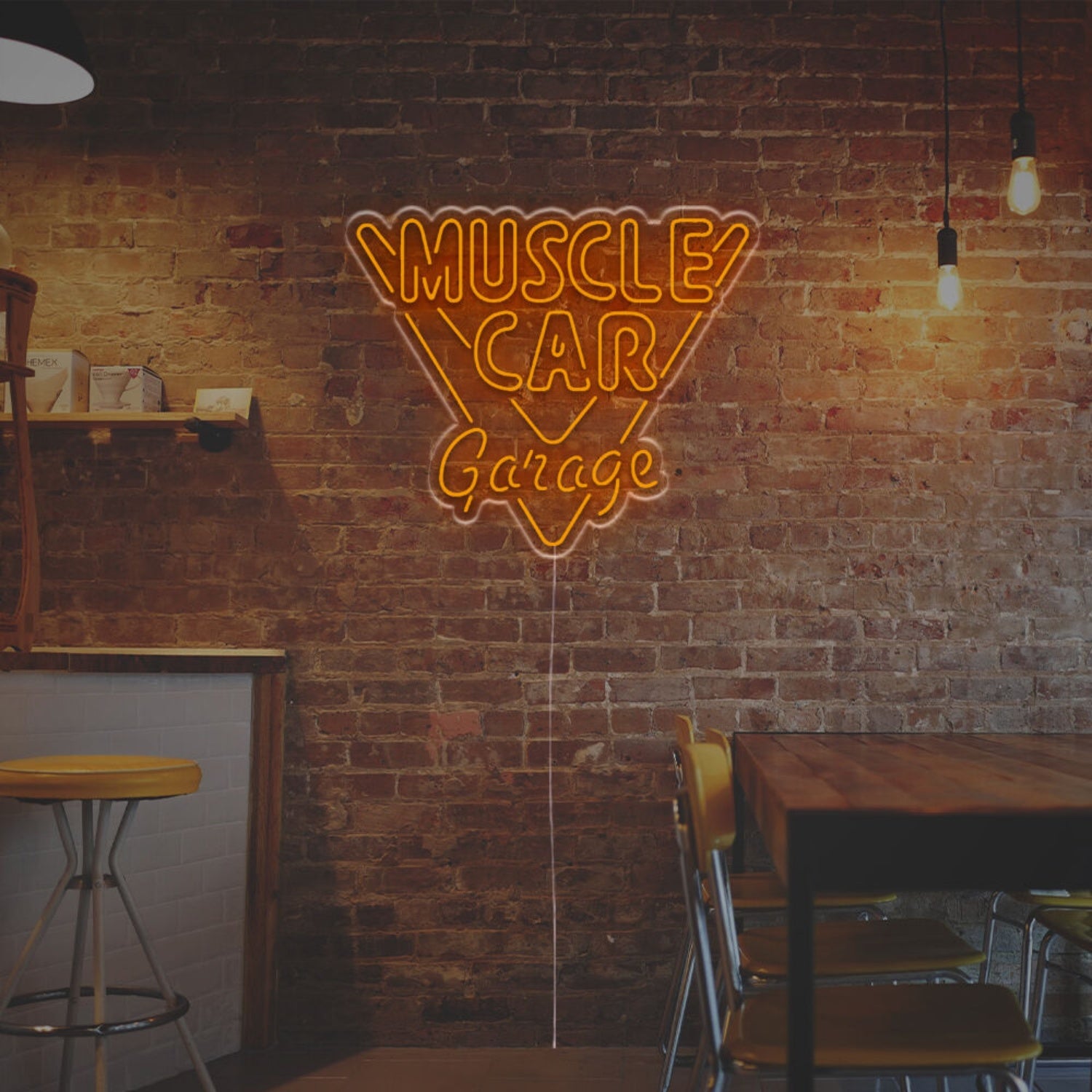 Garage Man Cave And Parties With Muscle Car Garage Led Neon Sign | Shineneon