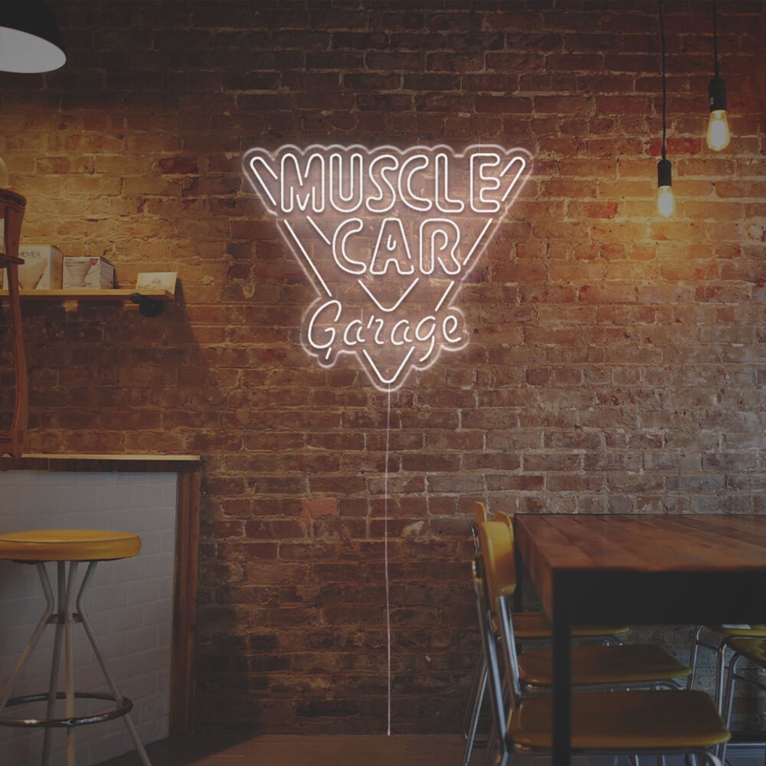 Garage Man Cave And Parties With Muscle Car Garage Led Neon Sign | Shineneon
