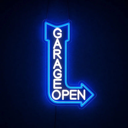 Garage Open Right Arrow LED Neon Sign - Shineneon