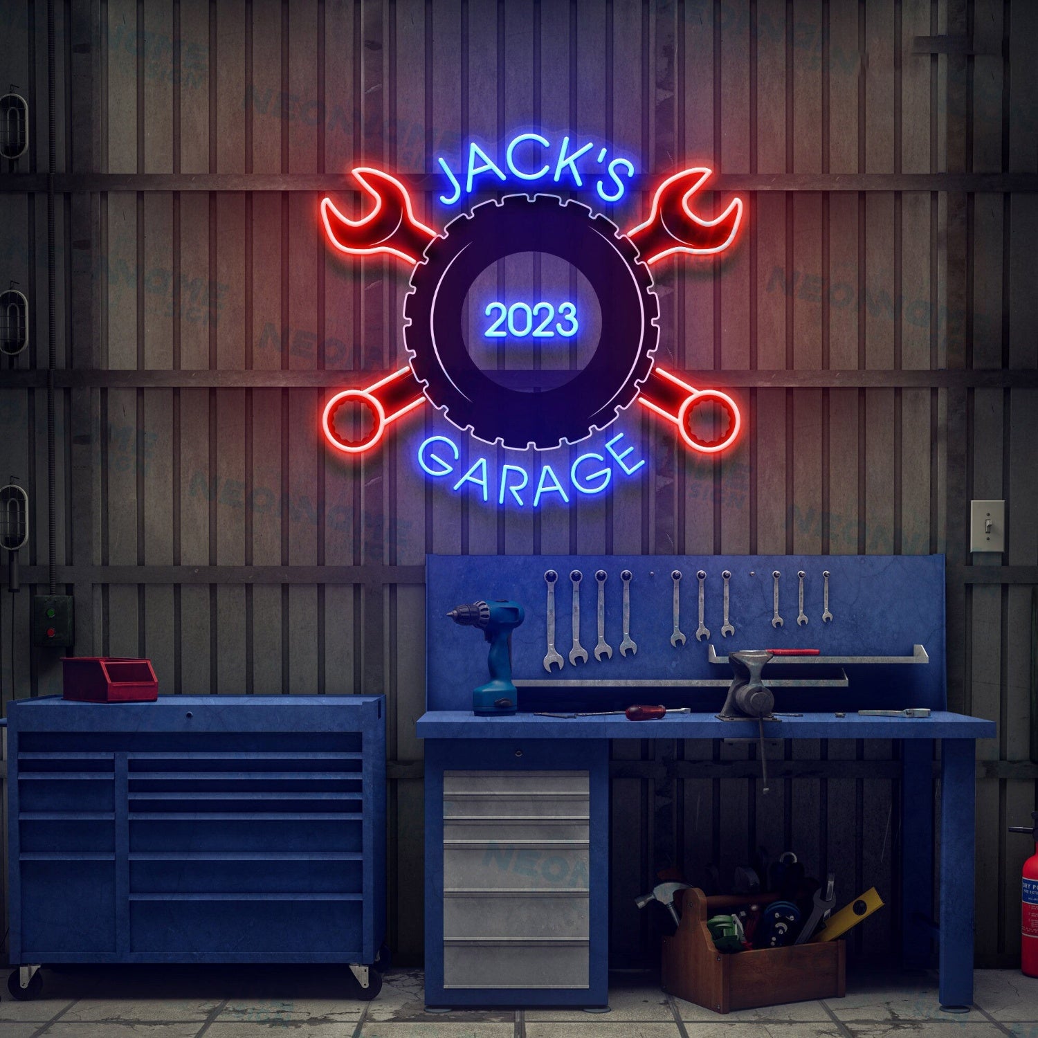 Garage Sign For Men Light Up Sign Gift Led Uv Neon Sign Garage | Shineneon