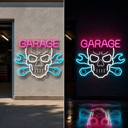 Garage Skull Tools Vintage LED Neon Sign - Shineneon