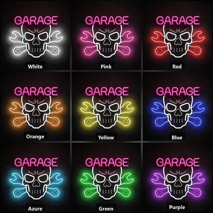Garage Skull Tools Vintage LED Neon Sign - Shineneon