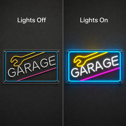 Garage Wrench Frame LED Neon Sign - Shineneon