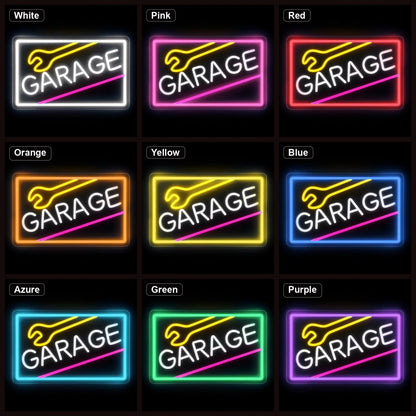 Garage Wrench Frame LED Neon Sign Home Bar Wall Decoration - Shineneon