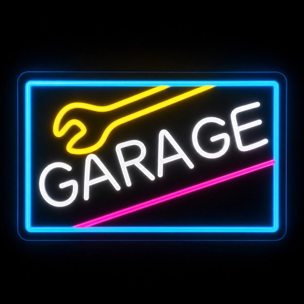 Garage Wrench Frame LED Neon Sign Home Bar Wall Decoration - Shineneon