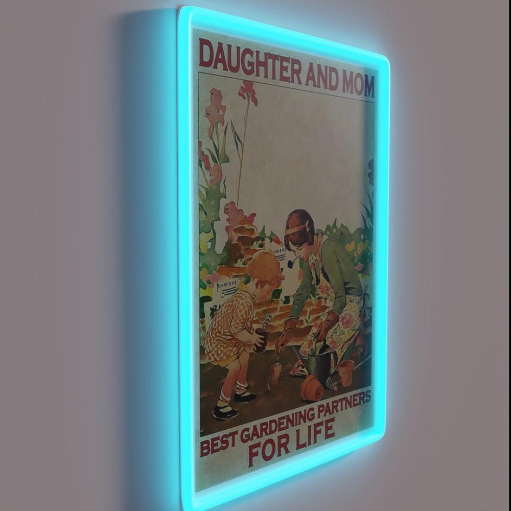 Garden Daughter And Mom Rgb Led Neon Sign - Shineneon
