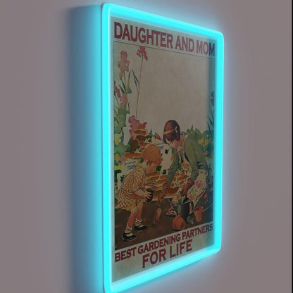 Garden Daughter And Mom Rgb Led Neon Sign - Shineneon