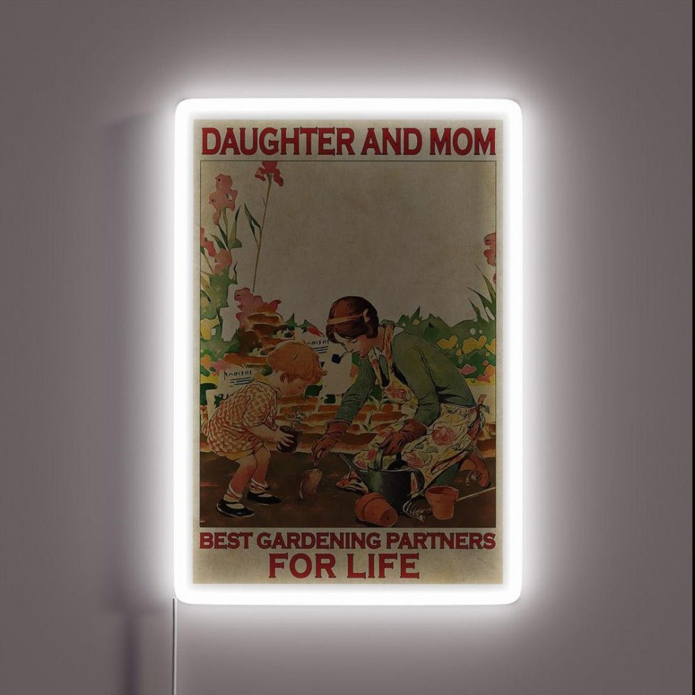 Garden Daughter And Mom Rgb Led Neon Sign - Shineneon
