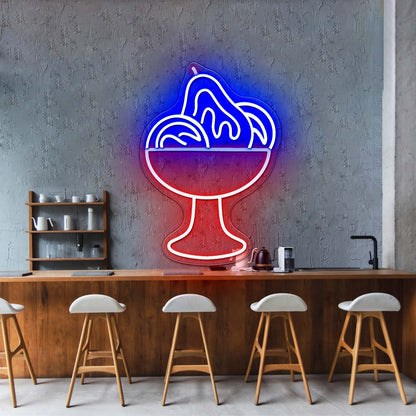 Garden Delights Cup With Fruites Artistic Neon Signs Wall Art Led Signs - Shineneon