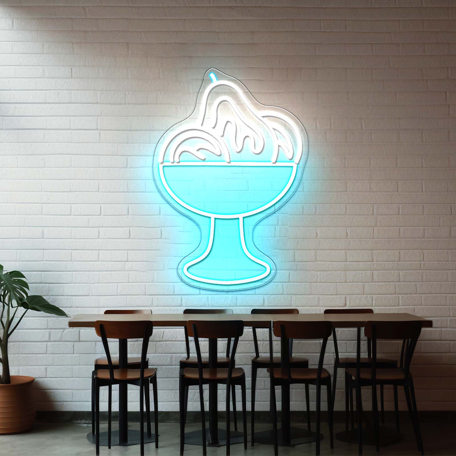 Garden Delights Cup With Fruites Artistic Neon Signs Wall Art Led Signs - Shineneon