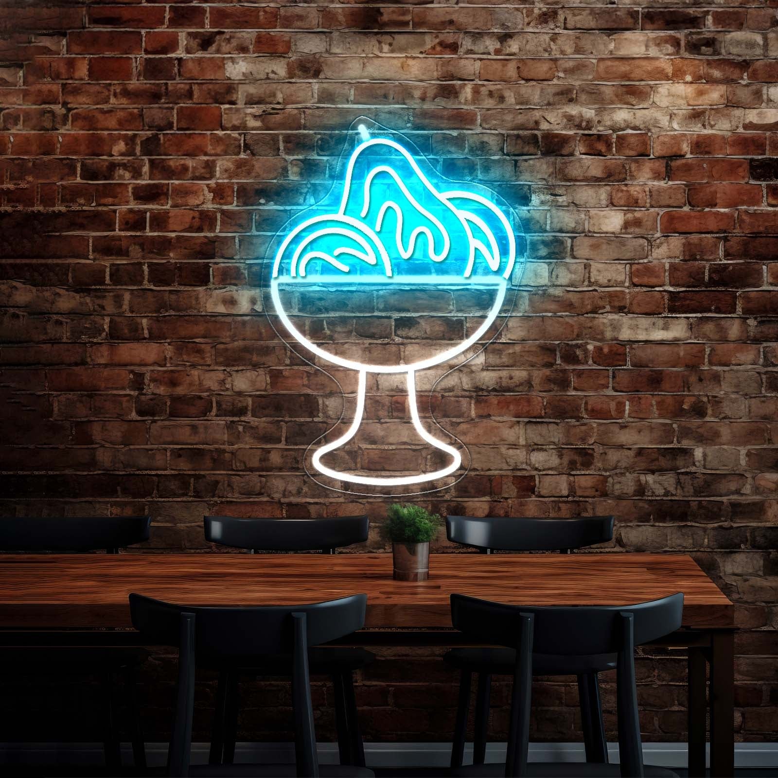 Garden Delights Cup With Fruites Artistic Neon Signs Wall Art Led Signs - Shineneon