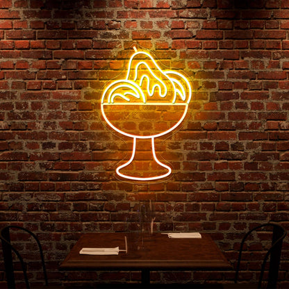 Garden Delights Cup With Fruites Artistic Neon Signs Wall Art Led Signs - Shineneon