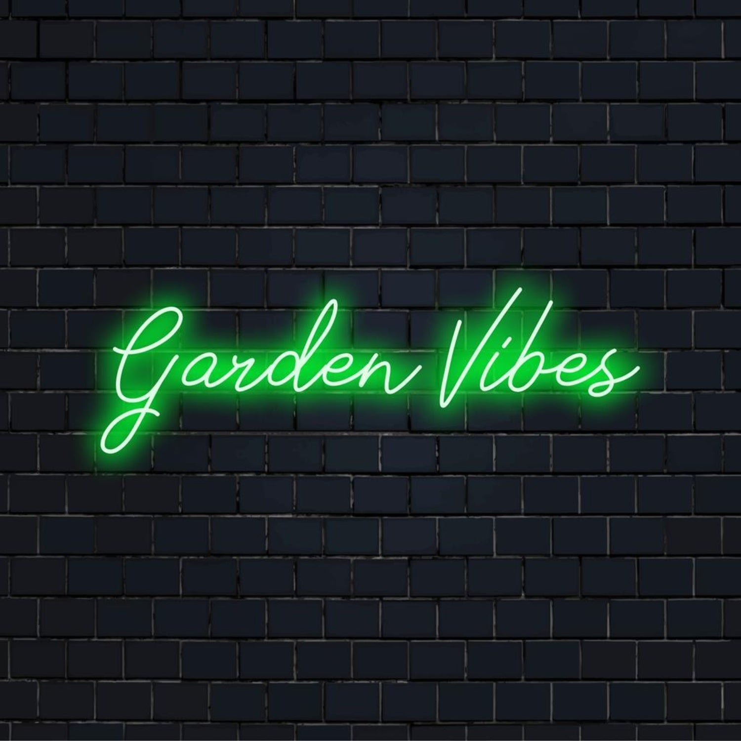 Garden Vibes Vibrant Green Led Neon Sign For Indoor Wall Cafe Floral Decor | Shineneon