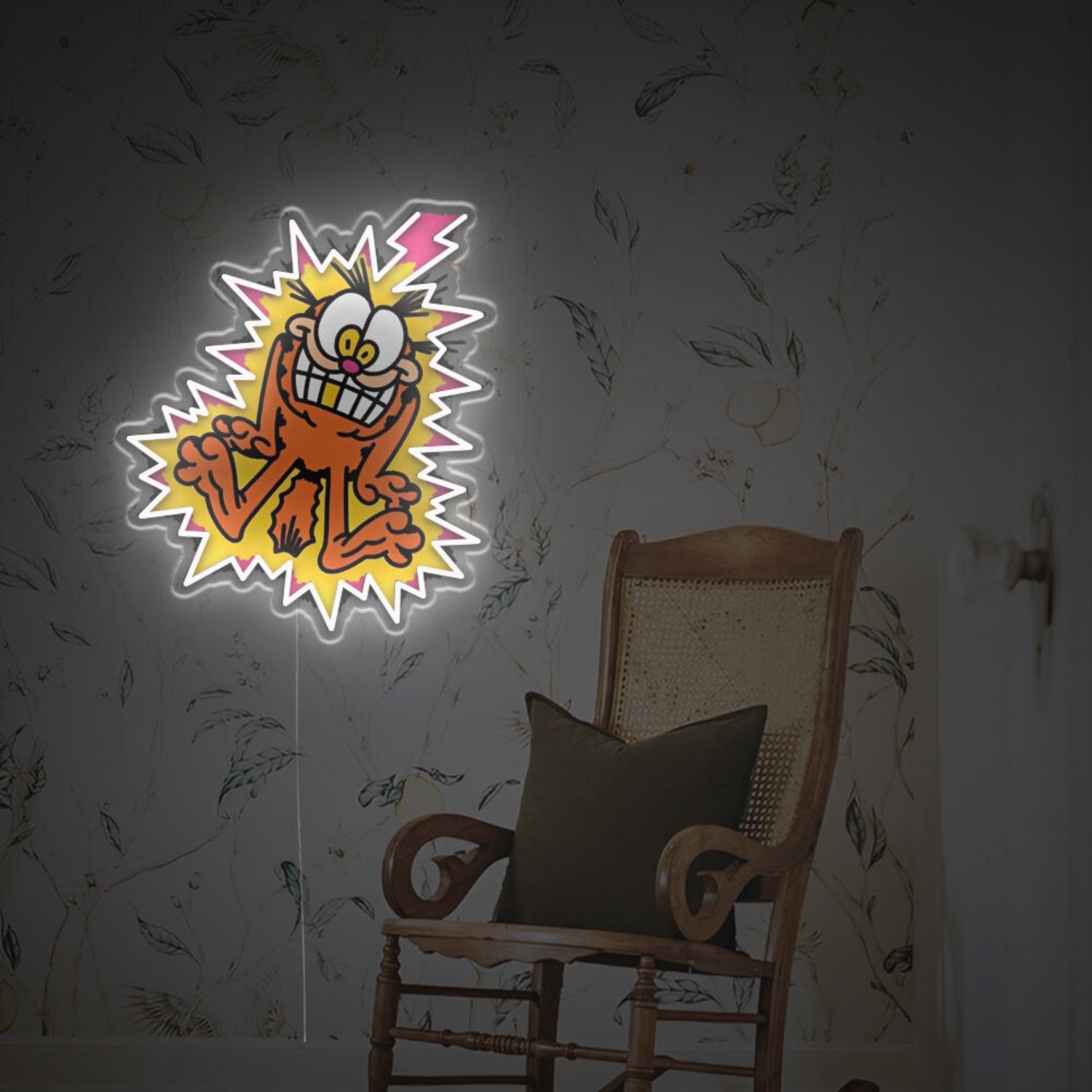 Garfield Being Electrocuted Led Neon Acrylic Artwork | Shineneon
