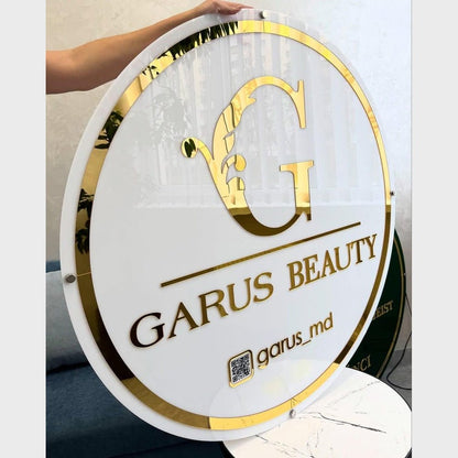 Garus Beauty Acrylic Business Logo Sign - Shineneon