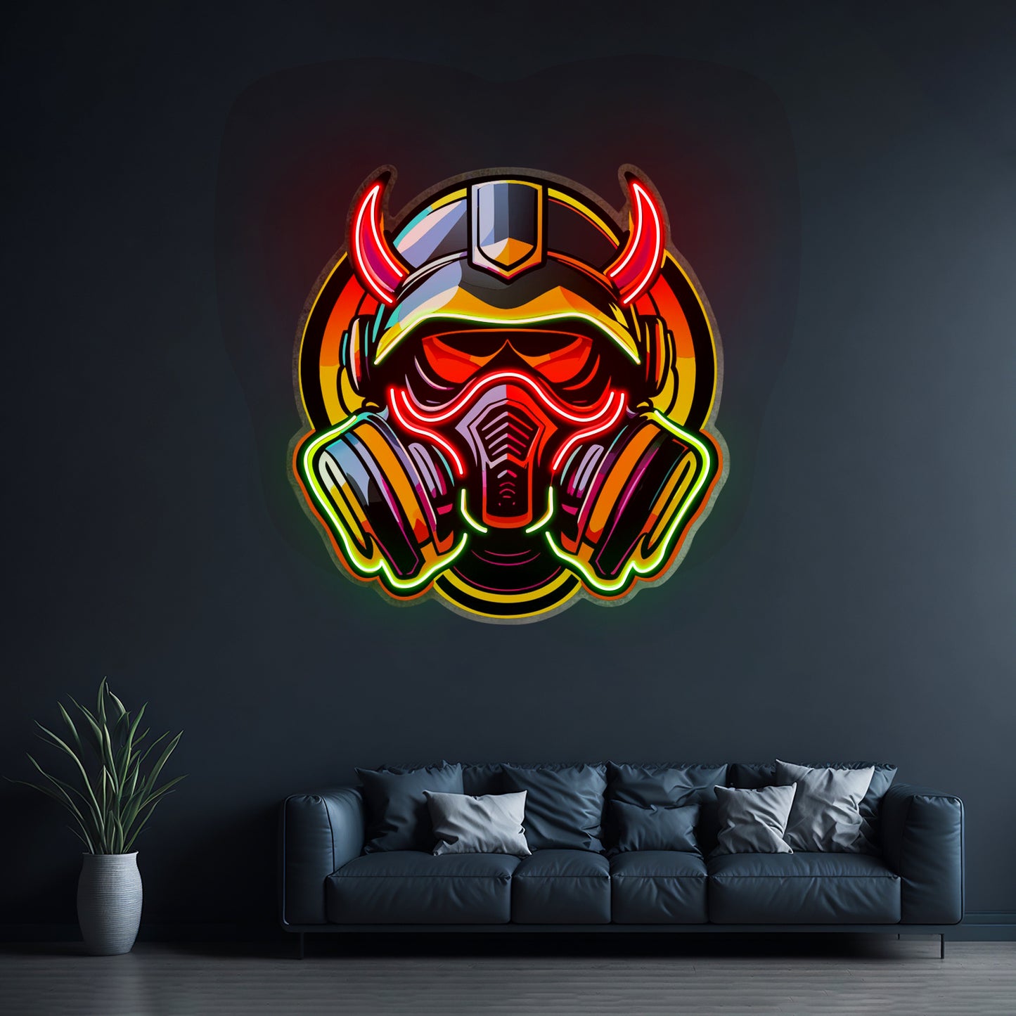 Gas Mask Esport Led Neon Sign Light Custom Led Signs