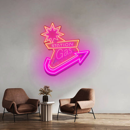 Gas Station Custom Led Signs Artwork For Sale - Shineneon