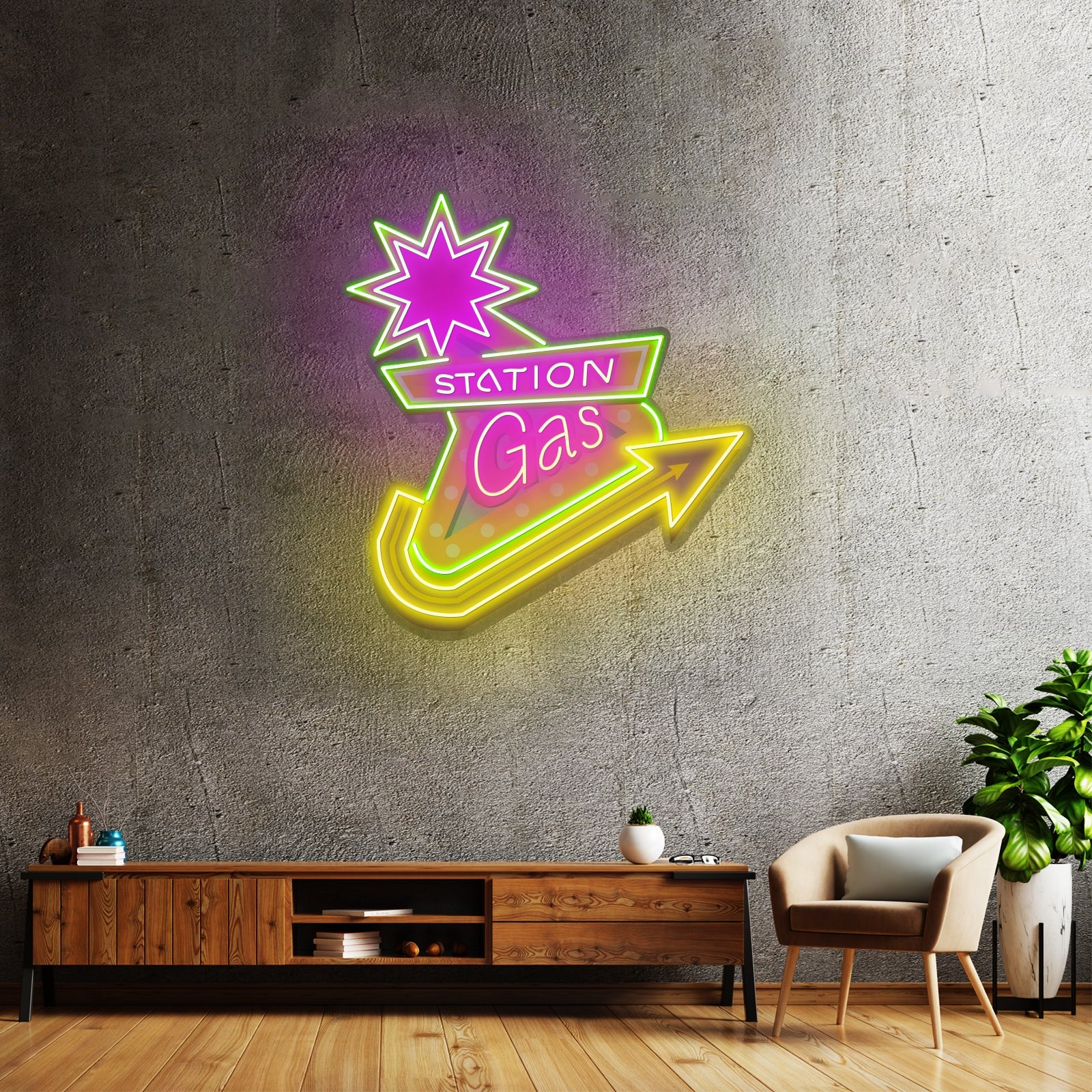 Gas Station Custom Led Signs Artwork For Sale - Shineneon