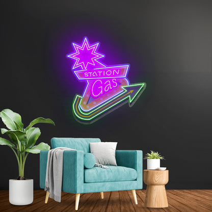 Gas Station Custom Led Signs Artwork For Sale