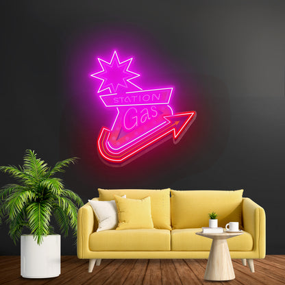 Gas Station Custom Led Signs Artwork For Sale