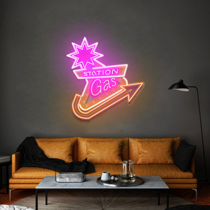 Gas Station Custom Led Signs Artwork For Sale