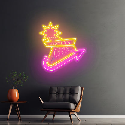 Gas Station Custom Led Signs Artwork For Sale