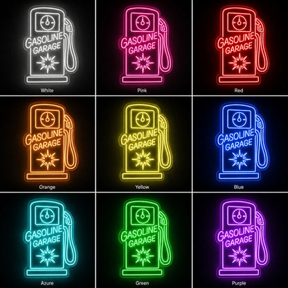 Gas Station Garage Neon Sign LED Neon Sign color grid