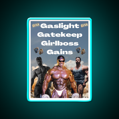 Gaslight Gatekeep Girlboss Gains Gym Fitness Led Neon Sign Rgb Color