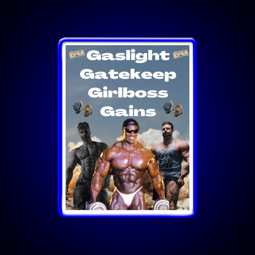 Gaslight Gatekeep Girlboss Gains Gym Fitness Led Neon Sign Rgb Color