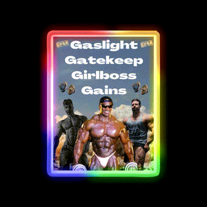 Gaslight Gatekeep Girlboss Gains Gym Fitness Led Neon Sign Rgb Color