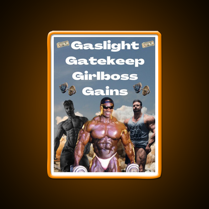 Gaslight Gatekeep Girlboss Gains Gym Fitness Led Neon Sign Rgb Color